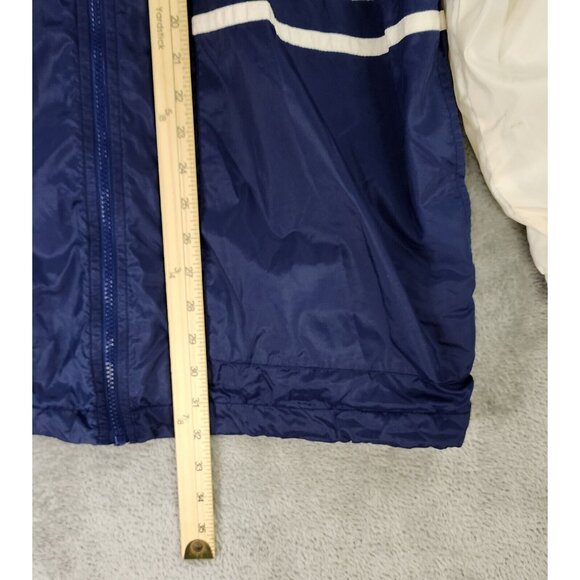 Nike Jacket Mens Medium Blue White Full Zip Hooded Windbreaker 90s Vintage - Picture 6 of 13